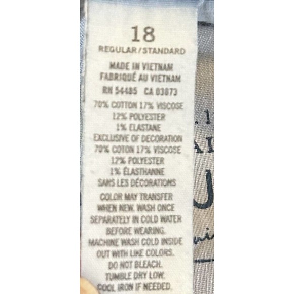 American Eagle Jeans Womens 18 Blue Measures 36X26 Super Skinny Super Stretch - Picture 6 of 10